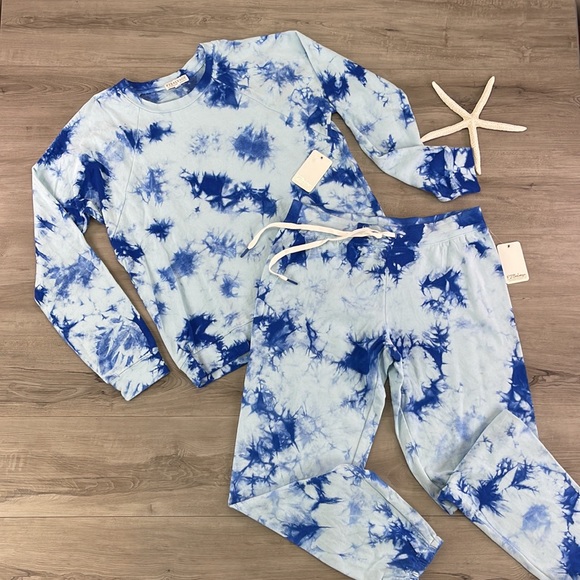 PJ Salvage Morning Sunshine Tie Dye Robe - Aqua main image 0
